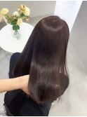 ショコラブラウン透明感カラー韓国ヘアレイヤー顔まわりカット