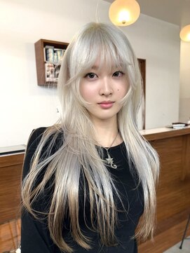 ペレ 梅田(PELE) イメチェン/ピンクベージュ/アンブレラカラー/前髪/梅田