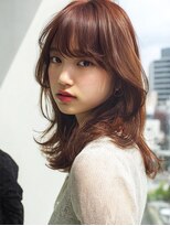 ダル 渋谷/表参道(DAL.)&nbsp;ミディアムレイヤーバタフライカットハッシュカットダークグレー