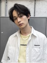 クルー ひたちなか(C.R.E.W) MEN’S/リバースセンターパート/ニュアンスパーマ/ひたちなか