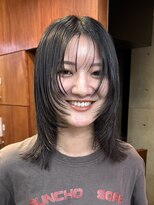 ナループロアポンテ(Nalu pu loa PONTE)&nbsp;ミディアムレイヤー顔まわりレイヤーカット地毛風カラー