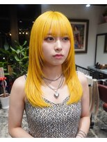 グッドフェローズ キタホリエ(GoodFellas kitahorie)&nbsp;鮮やかハイトーンイエローレイヤースタイルブリーチ透明感カラー