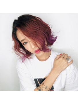 リジョイスヘア(REJOICE hair) 【REJOICE hair 】チェリーレッドからのベリーバイオレット