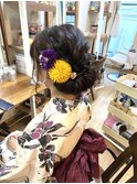 浴衣ロールシニヨンアレンジ　【立川/ヘアセット/立川南/浴衣】