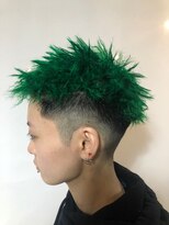 トリックストア(TRICK STORE) グリーンツイストパーマ【ヘアカラー】【ツイスト】【派手髪】