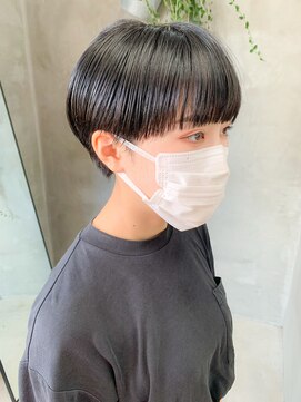 テトヘアー(teto hair) マッシュショート、ブルーブラック、マニッシュショート