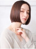 大人可愛い小顔美髪ツヤ髪ヘルシースタイルヘイリーボブA4
