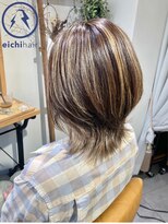 エイチヘアー(eichi hair)&nbsp;しっかりハイライトn入ったウルフカット