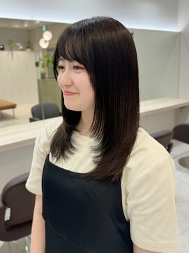 シュク 高円寺(SYUK) 加藤【高円寺】レイヤーカット/顔周りカット/オリーブグレージュ