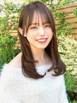 ミラリー トウキョウ(Mirareee Tokyo) 20代30代40代◎前髪パーマグレーベージュレイヤーロング黒髪