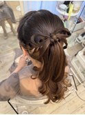 高めのポニーテール/梅田ヘアセット