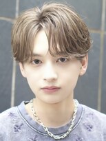 オーシャントーキョー 渋谷神南(OCEAN TOKYO)&nbsp;韓国フェザーパーマメンズカットアッシュブラウンブリーチなし