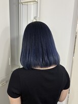 リュンヌ(Lune)&nbsp;ネイビーブルー/寒色系/ブリーチカラー/ダブルカラー/YU185