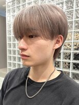 サンクマーケット 渋谷(cinq MARKET) ミルクティーベージュダブルカラー韓国風メンズセンターパート