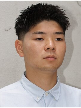 グラッシー(GLASSY) テーパーフェード/ツイストピンパーマ/スパイキーショート#