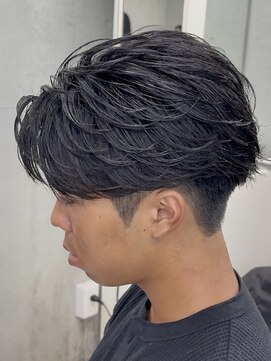 エデアンホンテン メンズサロン(EDEAN 本店 （旧：EDEAN 上通）) フェザーショートフェザーパーマセンターパート熊本メンズカット