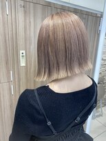 アッシュ 鶴ヶ峰1号店(Ash) ピンクベージュ×切りっぱなしボブ【鶴ヶ峰/相鉄線/横浜】