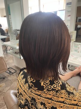 ヘアーディア みどり店(Hair...DiA) レイヤーボブ、ボルドー