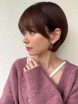 カバーヘア ブリス 志木南口駅前店(COVER HAIR bliss)&nbsp;似合わせカット丸みショートボブ/ミルクティーベージュp志木