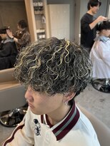 ブルニール 中崎町(BLEUNIR) 波巻きパーマメッシュ