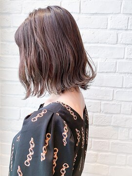 モリオフロムロンドン 泉南店(morio FROM LONDON) グレージュカラー 切りっぱなしボブ マットブラウン◎30代40代