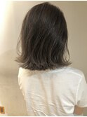 ダークグレージュグラデーション外ハネボブ