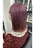くすみピンクとインナーシルバーカラー　　美由紀