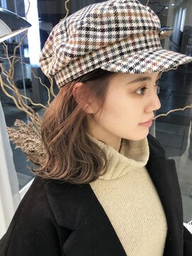 ハイブ 金沢(Hive) ブリーチハイトーンカラーゆるふわロング髪質改善ツヤ髪スタイル