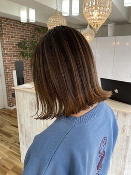 タオ 河原町(Tao) ボブとバレイヤージュ