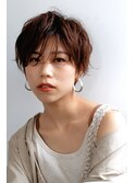前髪マチルダボブピンクベージュインナーグレージュウルフ所沢