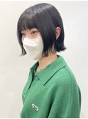 【松戸　石山】黒髪外はねミニボブナチュラルボブ前髪あり