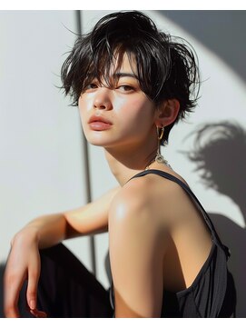 クラン 六甲道(Chlan) 束感黒髪クールショート