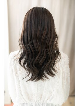 カバーヘア ブリス 戸田公園西口店(COVER HAIR bliss) 大人可愛い黒髪小顔韓国風巻きウェーブパーマZ戸田公園30代40代