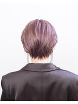 ルプラ ブリリアント(le-pla brilliant)&nbsp;ハンサムショート/センターパート/ピンクベージュ/ダブルカラー