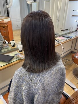 ネオリーブアイム 横浜西口店(Neolive aim) 透明感オリーブグレージュ切りっぱなしロブ横浜【成田】