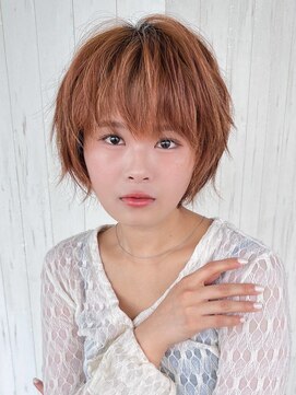 アグ ヘアー ラック 高坂駅前店(Agu hair luck) 《Agu hair》外ハネアレンジショート×numberA.ヘアバター