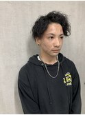 波巻きツイストスパイラル　ニュアンスデザイン　波打ちパーマ
