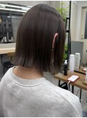 【GEEKS渋谷】切りっぱなしボブ/外はね/ラベンダーグレージュ/夏