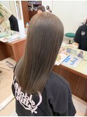 ブリーチカラー/パールグレー/ストレート