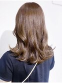 20代30代40代ブルーカラーロングウルフ毛先パーマ耳掛け美肌