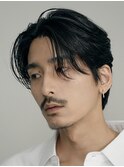 渋谷毛流れセンターパートニュアンスパーマフェザーパーマ40代◆