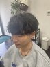 《人気No.3》カット+シェービング+パーマ　￥9,900
