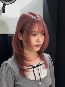 エル オオサカ 心斎橋店(L. OSAKA) ピンクカラー/レイヤーカット