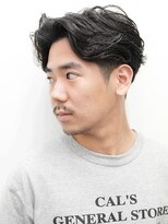 ヨファ ヘアー 芦屋店(YOFA hair) メンズカットセンターパートサーフカールニュアンスパーマ0606
