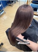" 透け感抜群" ダブルカラー ミルクティーピンクベージュ