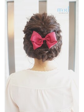 ムゥフ ヘアーアンドアイラッシュ(mouf hair&eyelash) ワイドバングx結婚式xパーティxヘアアレンジx二次会xブライダル