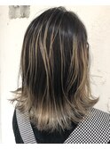 【EIGHT福岡】nabe_コントラスト上質バレイヤージュシアベージ☆