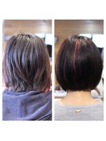 カシュカシュヘア(Cache-Cache hair)&nbsp;『ピンクのハイライトヘア』