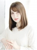 透け感カラーのワンカールスタイル