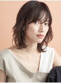 暗髪をいかす大人ナチュラルミディ
